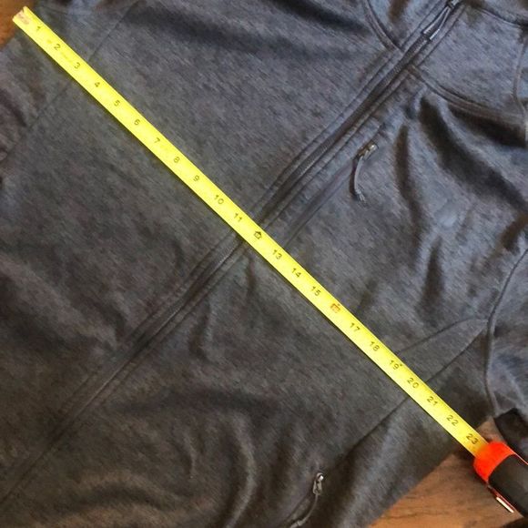 THE NORTH FACE Mens Grey Full Zip Fleece Lined Hoodie Zipper Pockets Size LARGE - Picture 9 of 11
